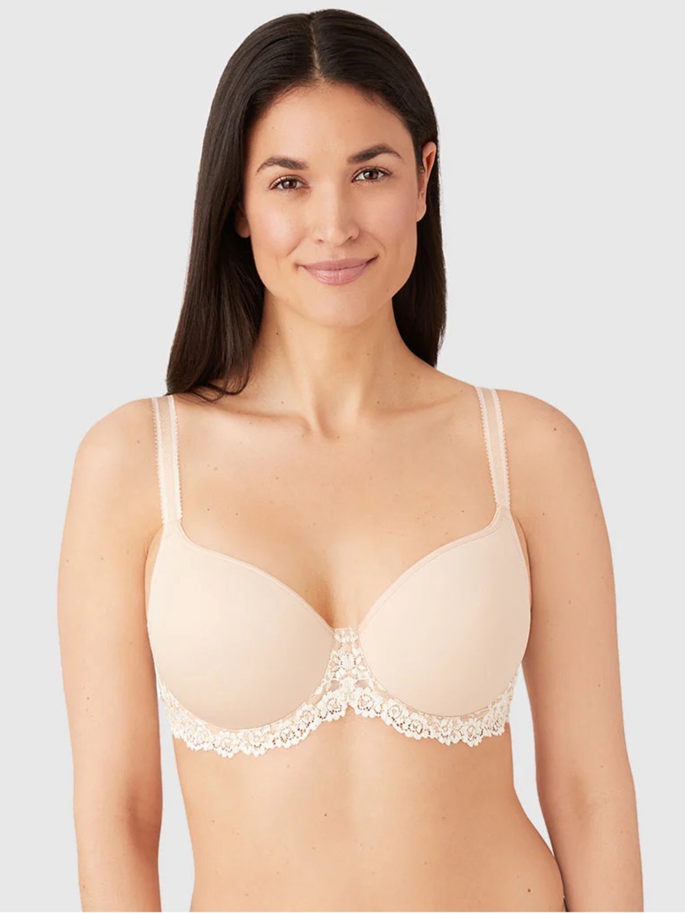 LIKE NEW BUNDLE Wacoal Nude and Black Embrace Lace T-Shirt Bras (34D) - Picture 3 of 7